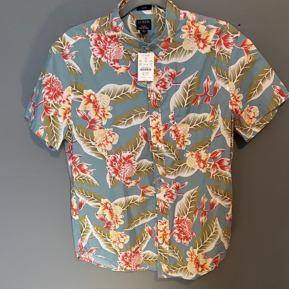 J. Crew Hawaiian Short-Sleeve Button-Down
